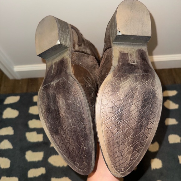 Brand New OOB Rare Sheryl Crow Sassy Brown Leather Metallic Western Cowgirl Boot - Picture 6 of 8